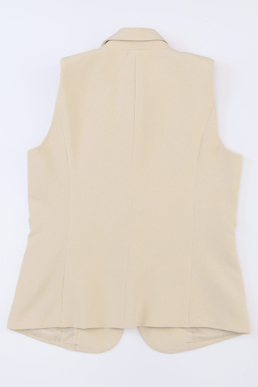 Ivory Single Button Blazer Vest