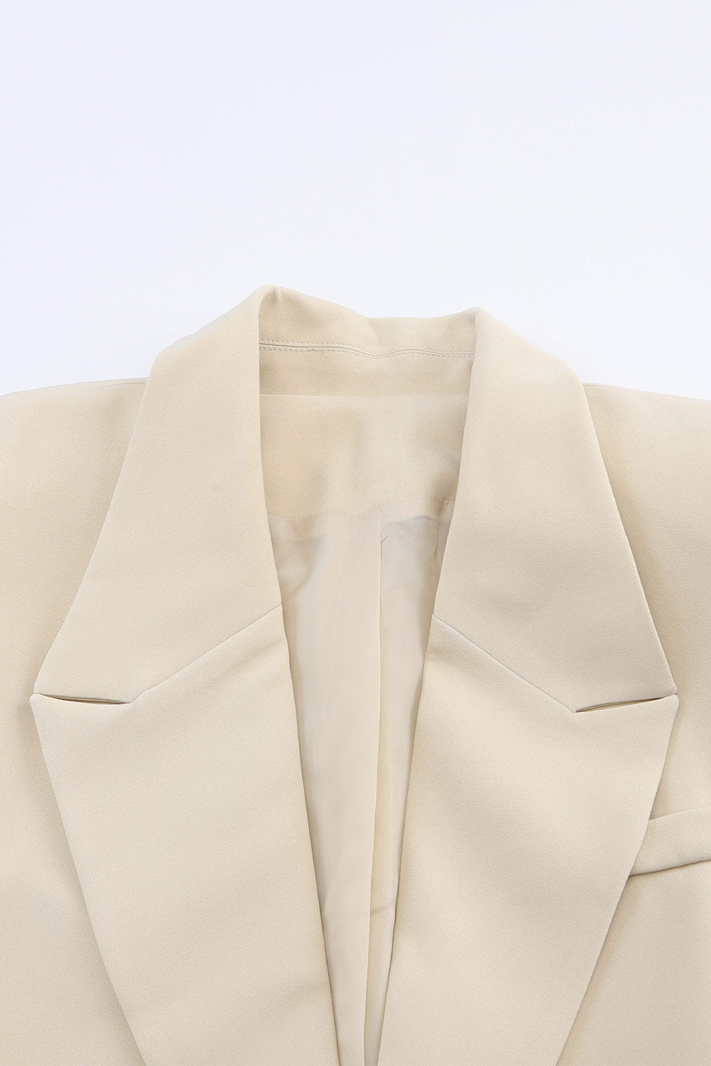 Ivory Single Button Blazer Vest