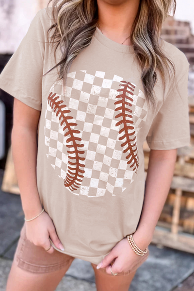 Checkered Baseball Graphic Tee