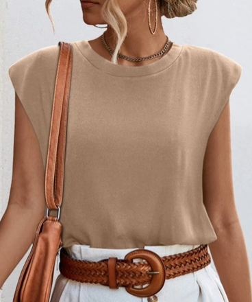 Taupe T-Shirt Top
