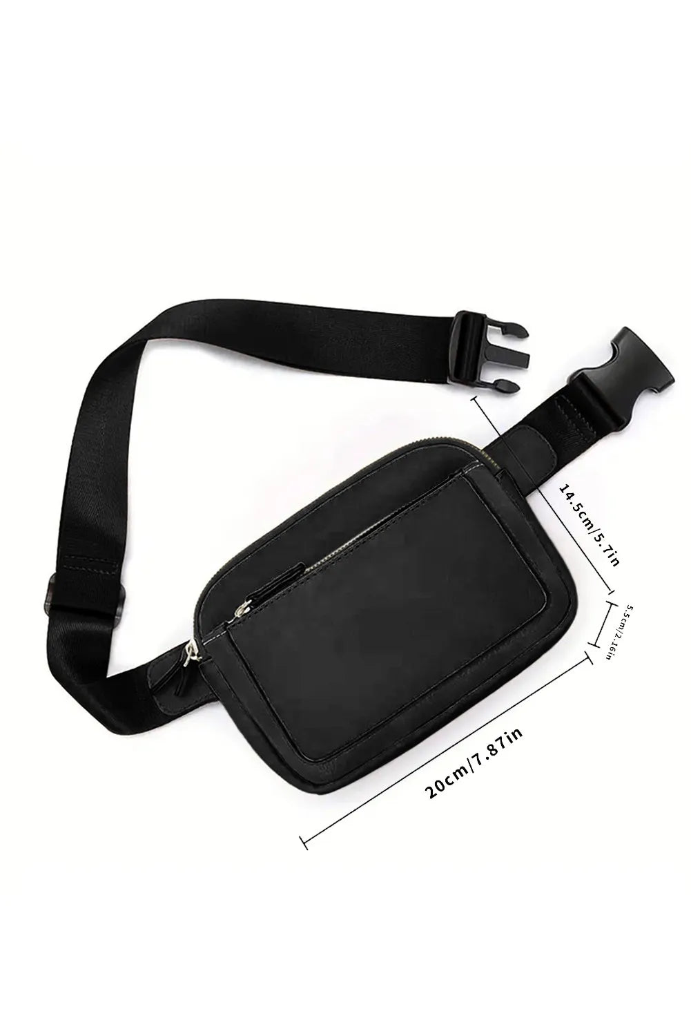 Black Multi-zipped Crossbody Bag