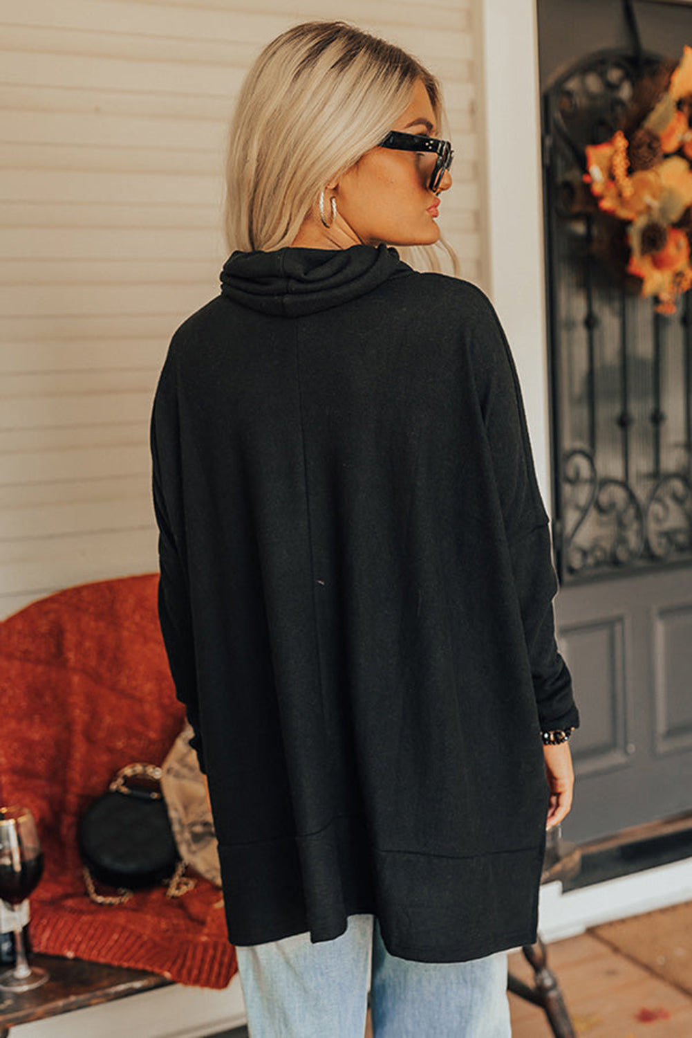 Cowl Neck Tunic Top