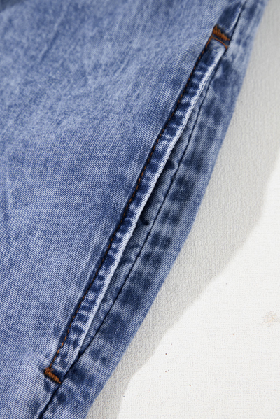 Beau Blue Short Sleeve Denim Dress