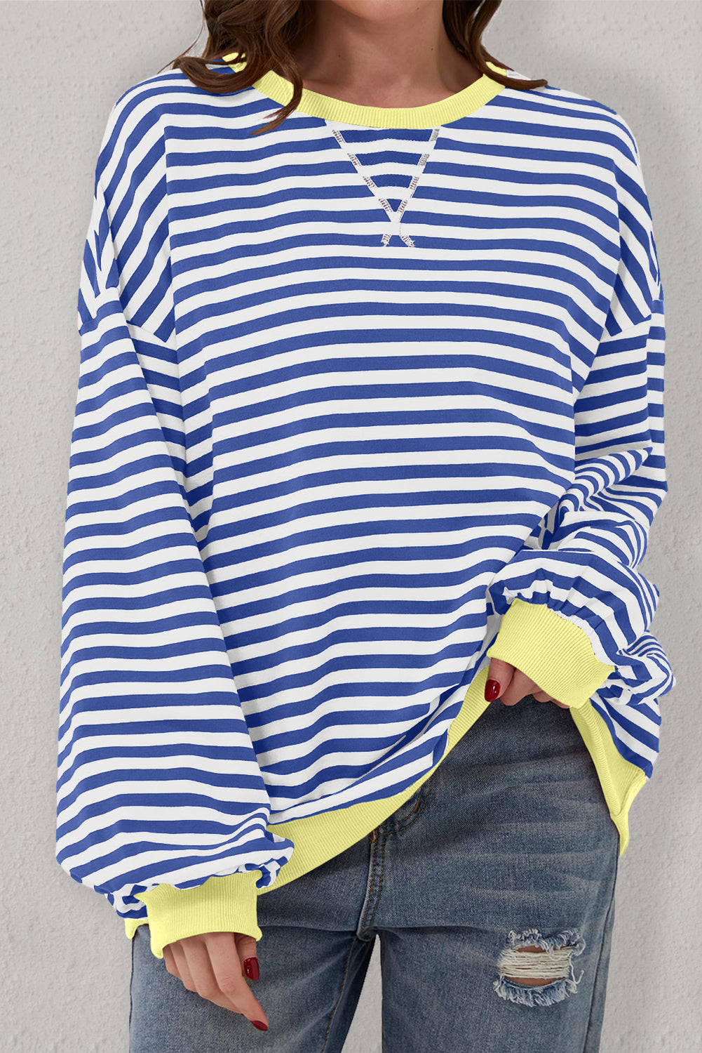 Striped Oversized Pullover