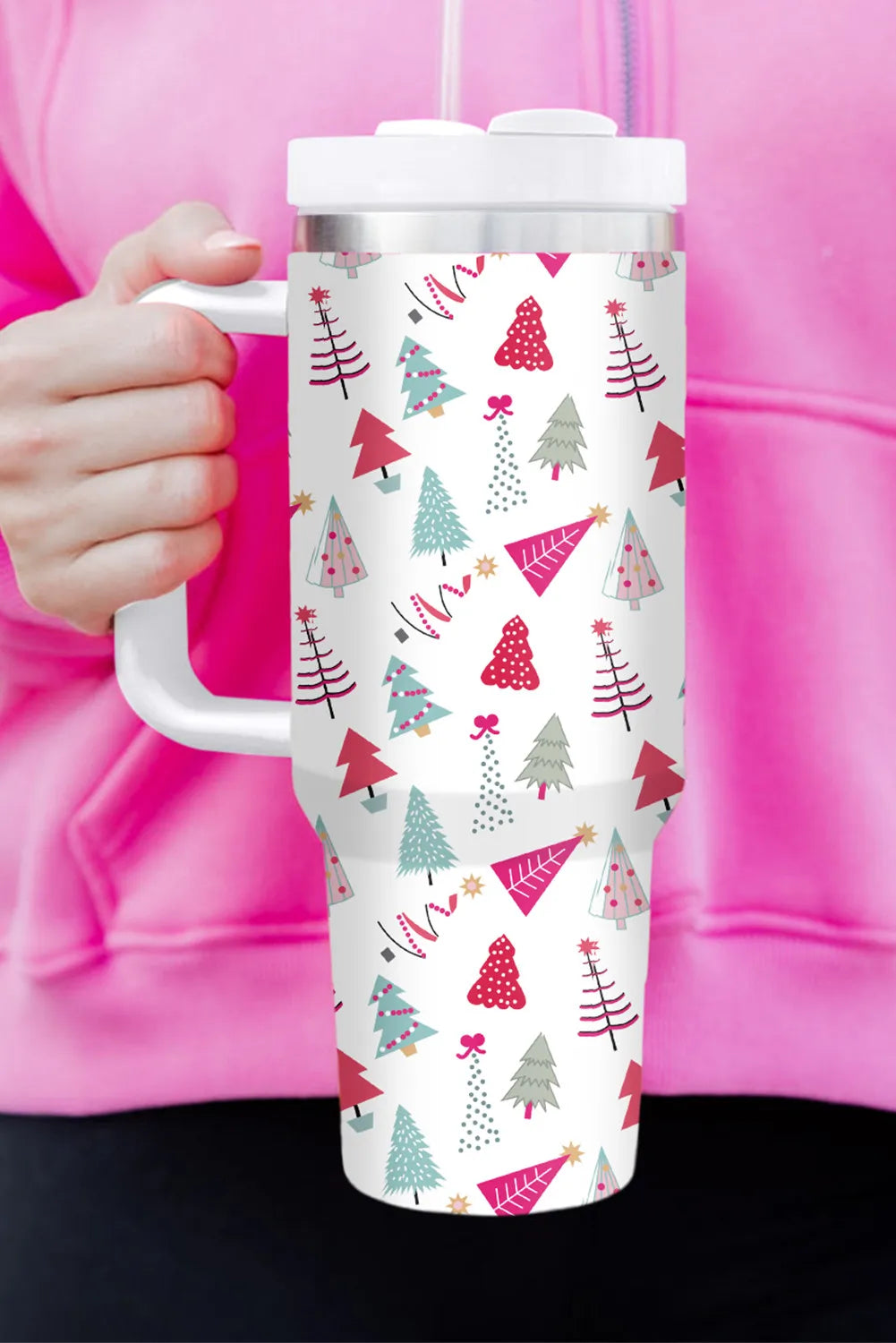 Christmas Tree Printed Thermos Cup