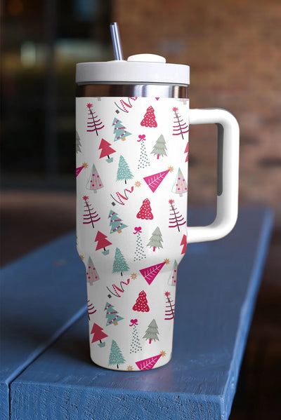 Christmas Tree Printed Thermos Cup