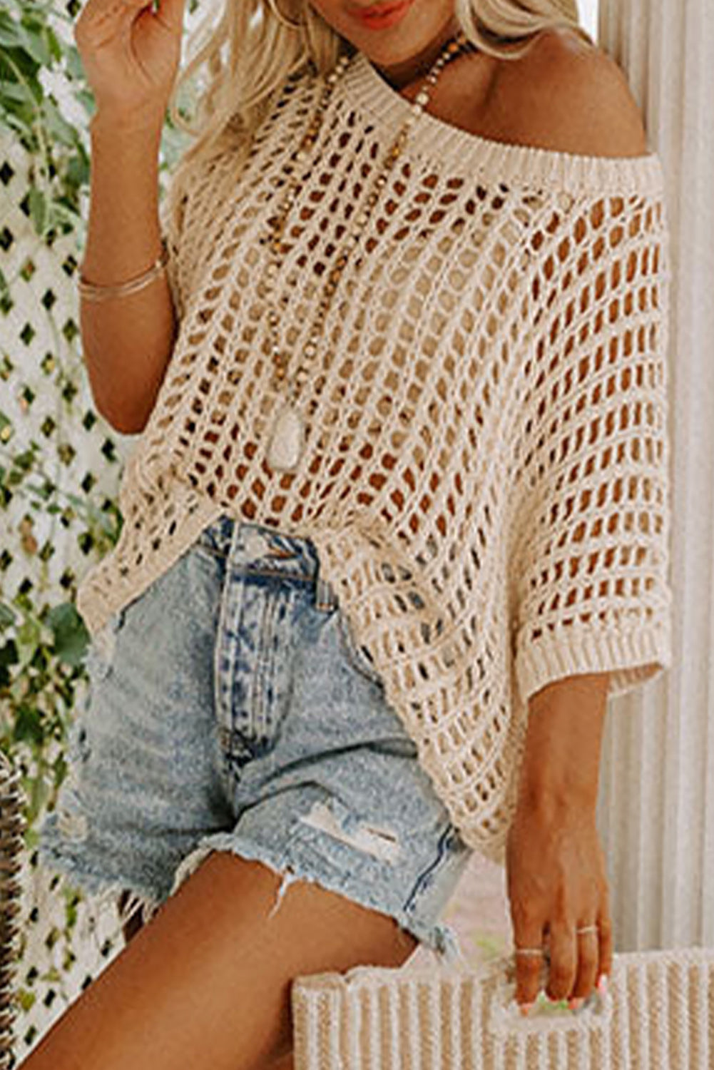 Crochet Hollow Out Knit Top