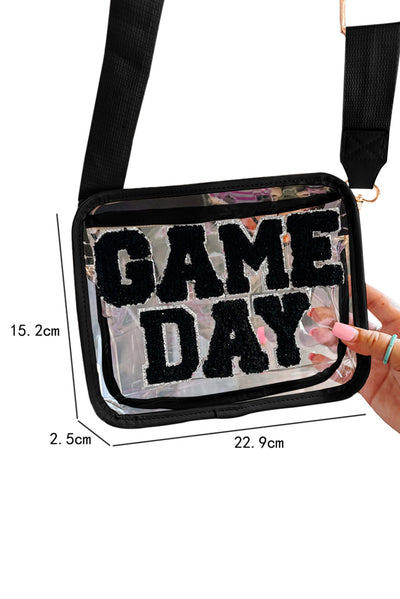 Black GAME DAY Clear Shoulder Bag