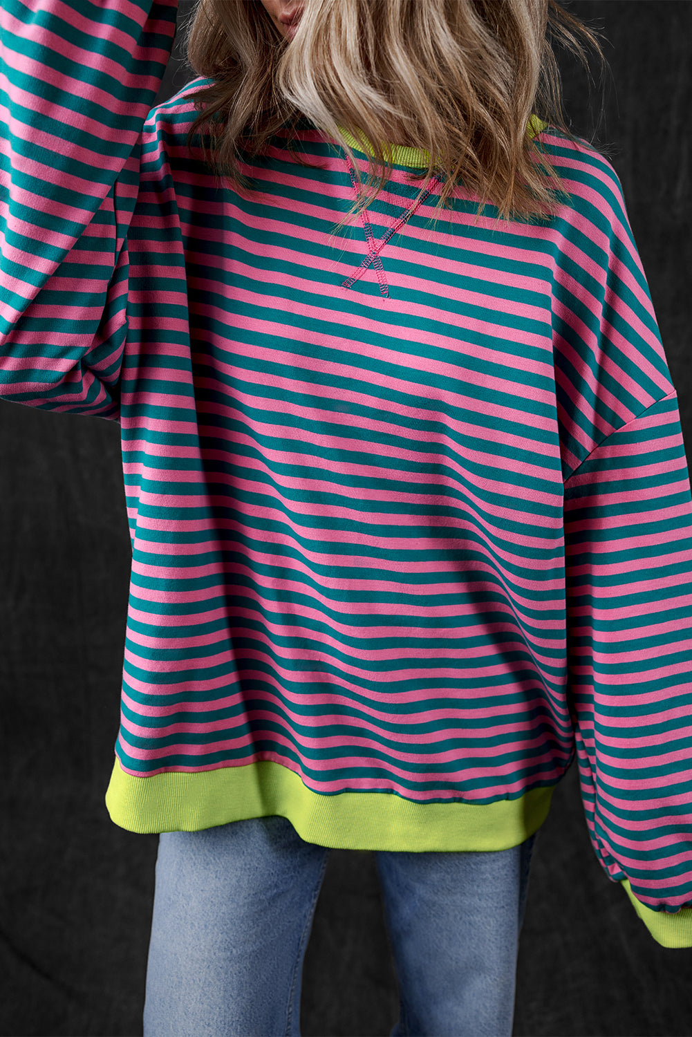 Striped Oversized Pullover