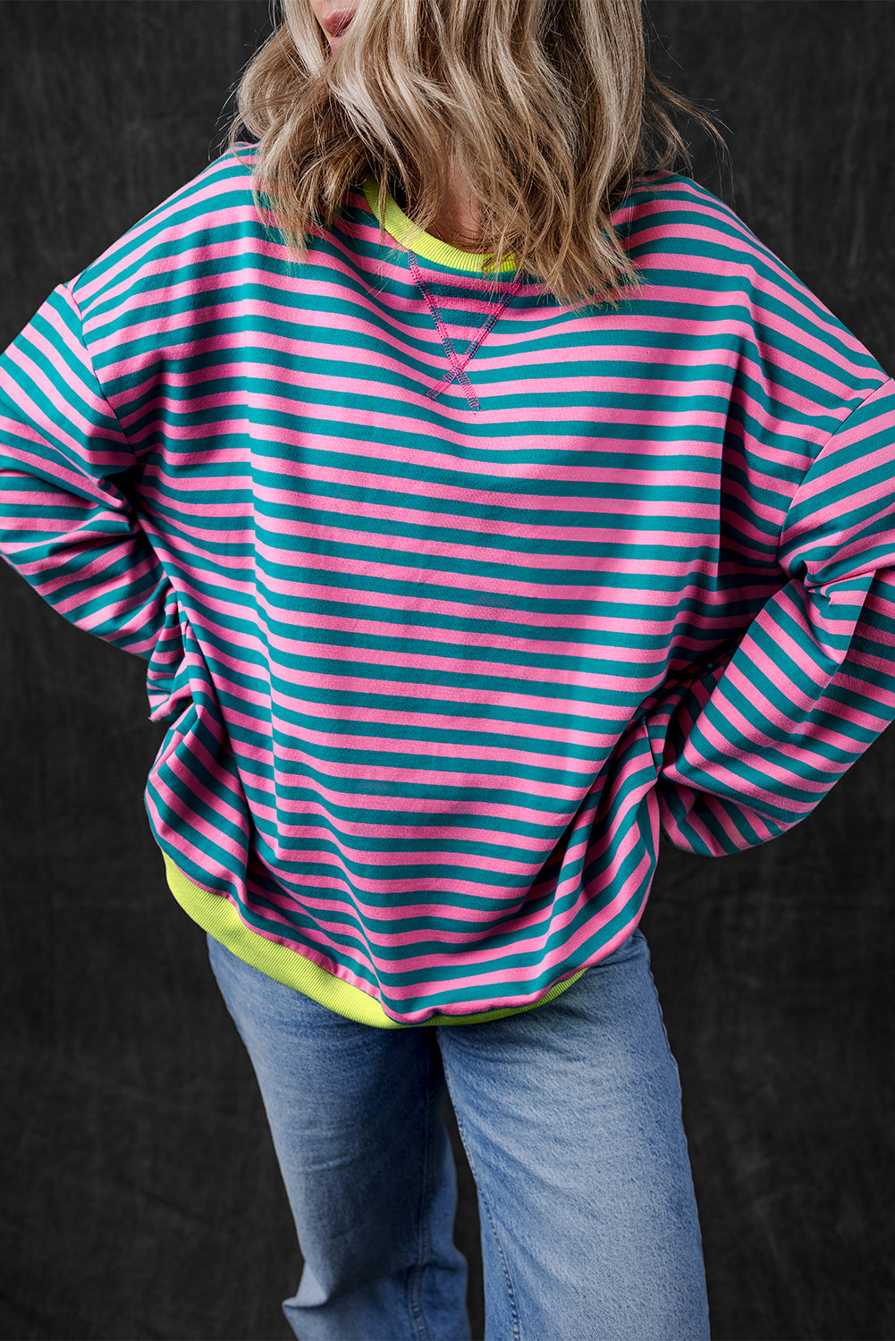 Striped Oversized Pullover