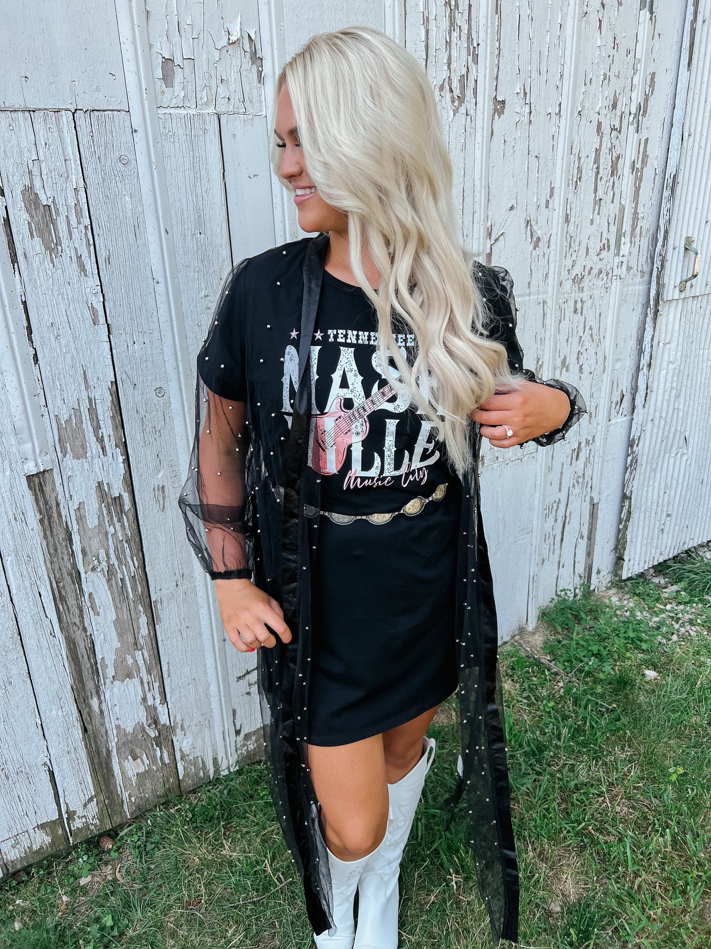 Black Nashville Music Festival Trending T-Shirt Dress