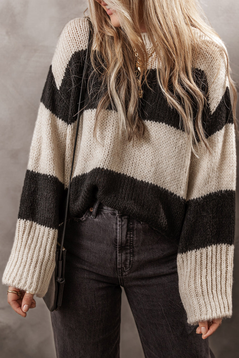 Striped Loose Pullover Sweater