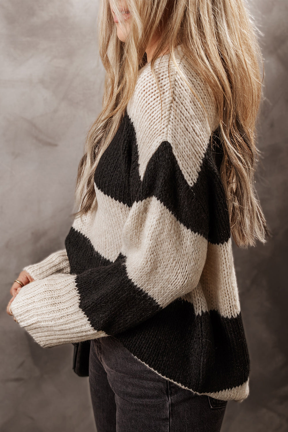 Striped Loose Pullover Sweater