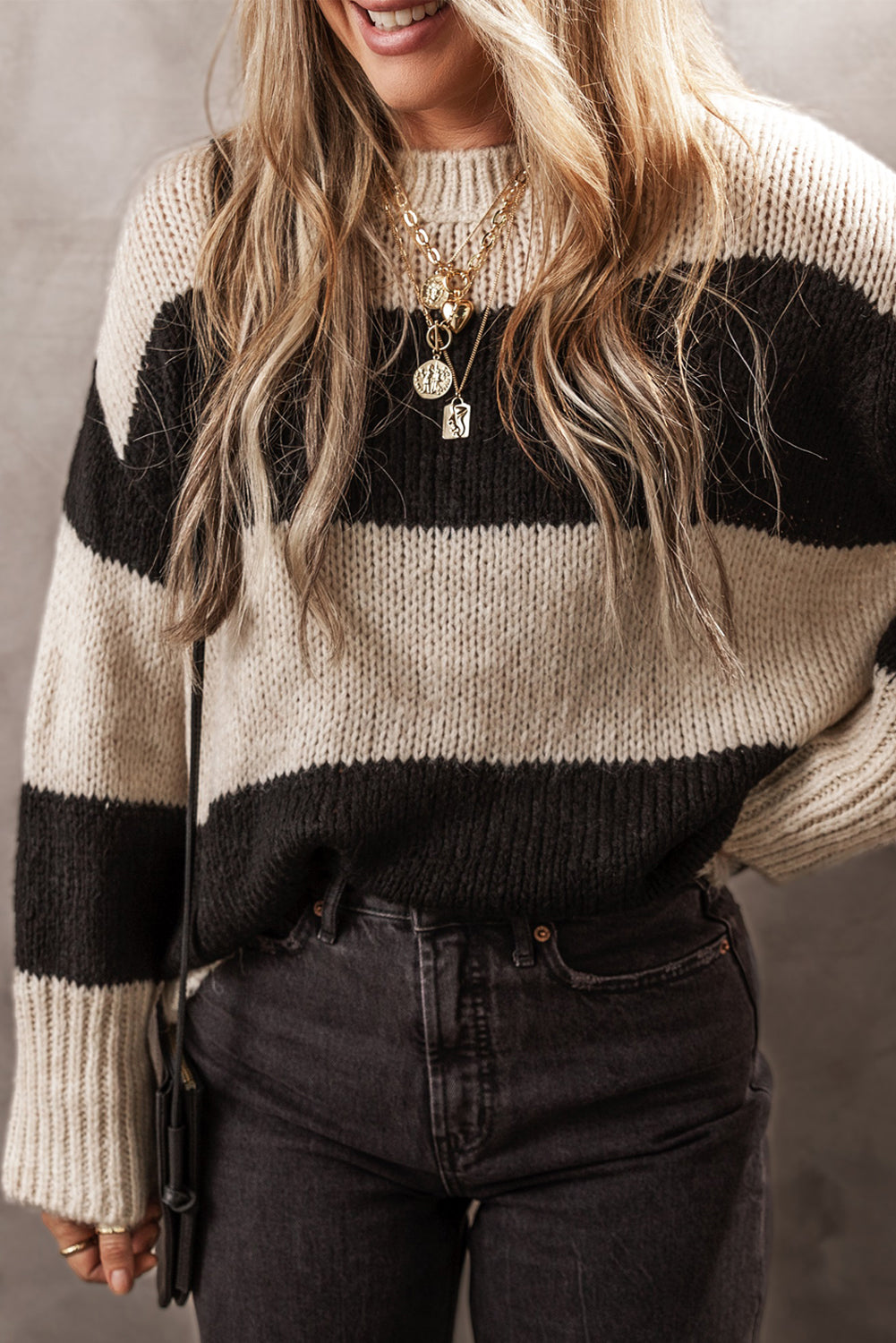 Striped Loose Pullover Sweater