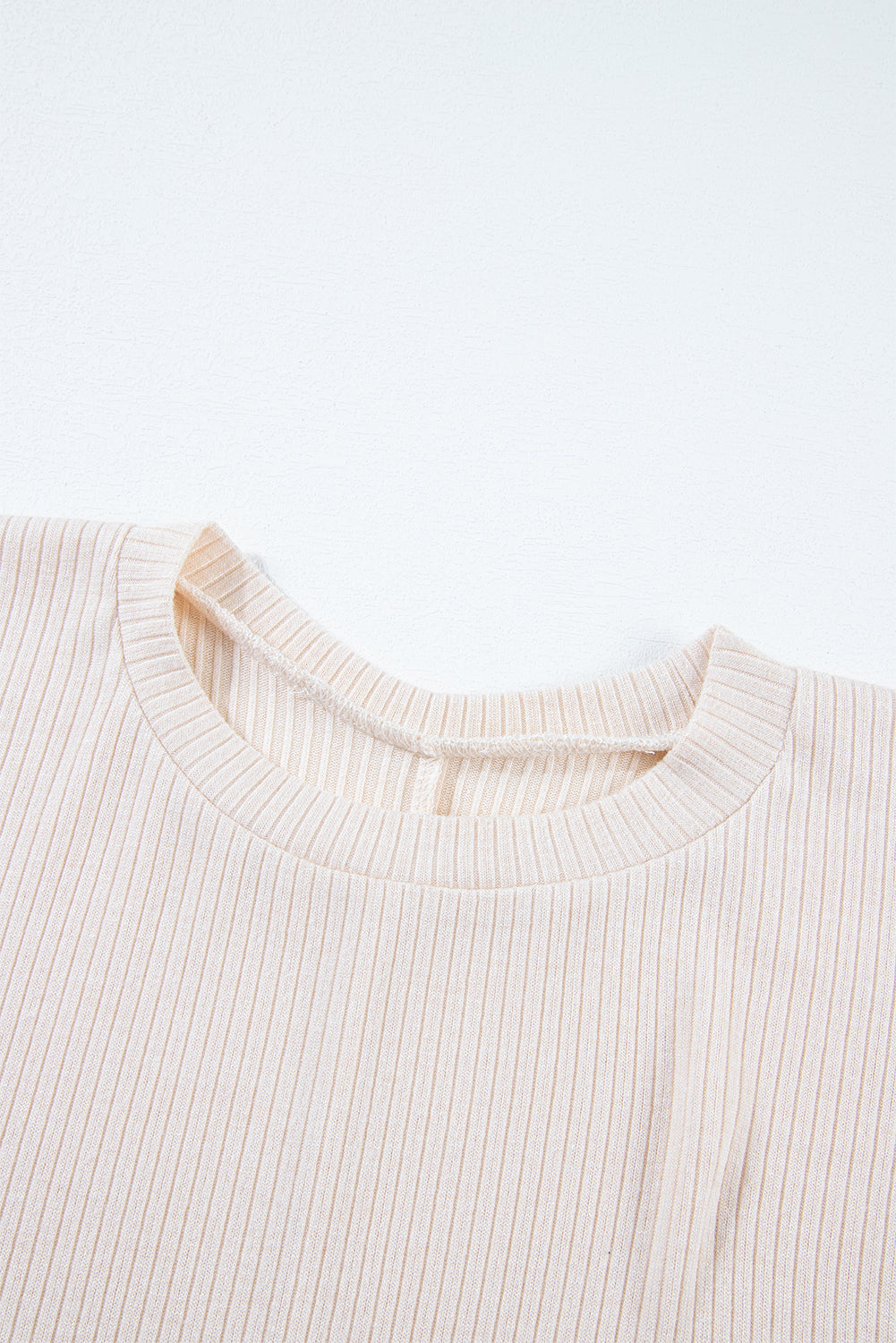 Oversized Khaki Color Block Knit Top