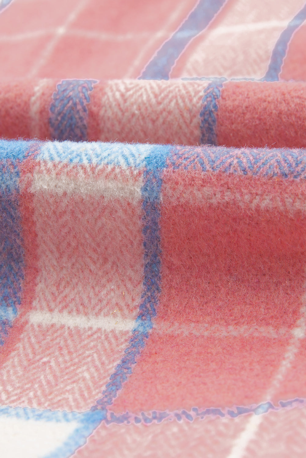 Pink Plaid Button Up Shacket