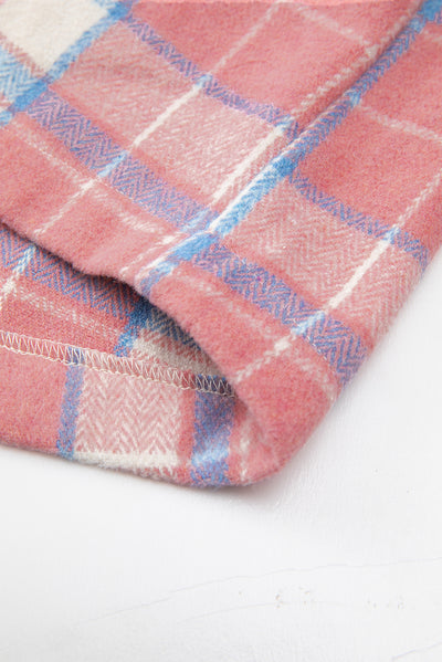 Pink Plaid Button Up Shacket
