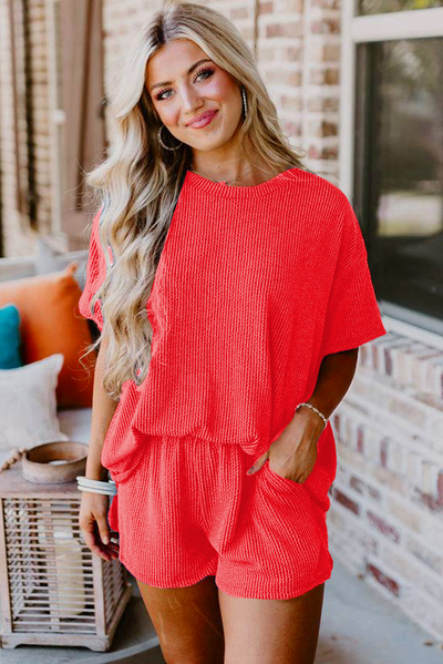 Ribbed Textured Knit Set