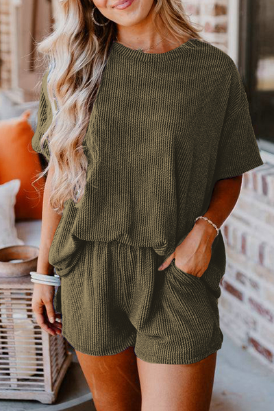 Ribbed Textured Knit Set