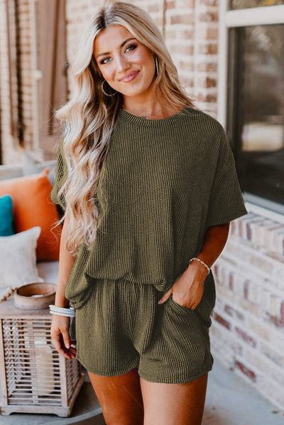 Ribbed Textured Knit Set