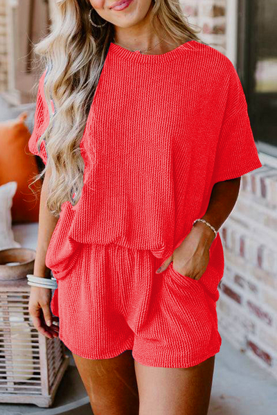 Ribbed Textured Knit Set