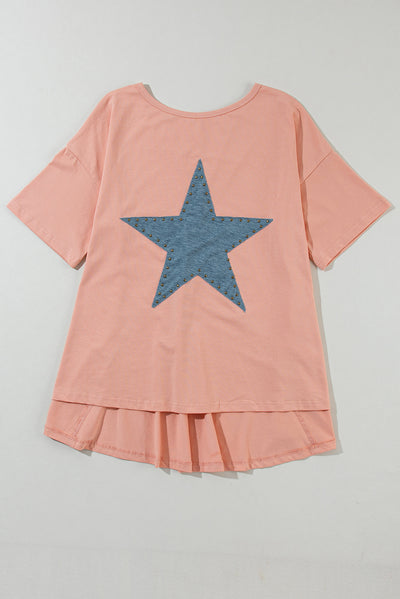 Blush Studded Star Tee