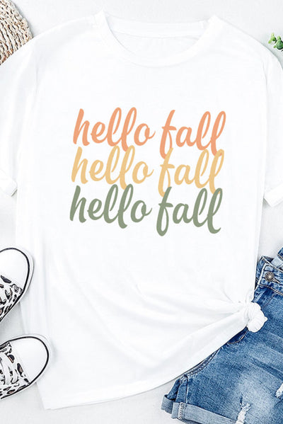 White Hello Fall Yellow