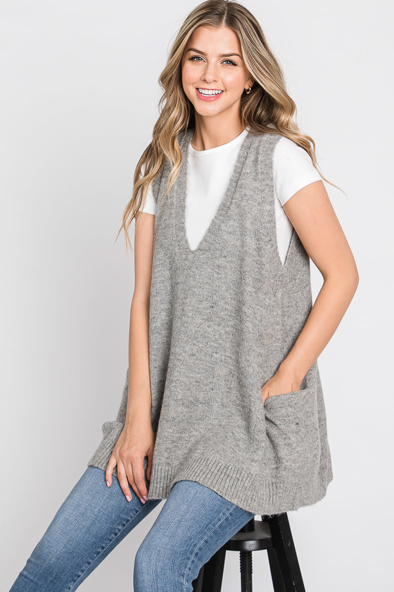 Sweater Vest with Pockets