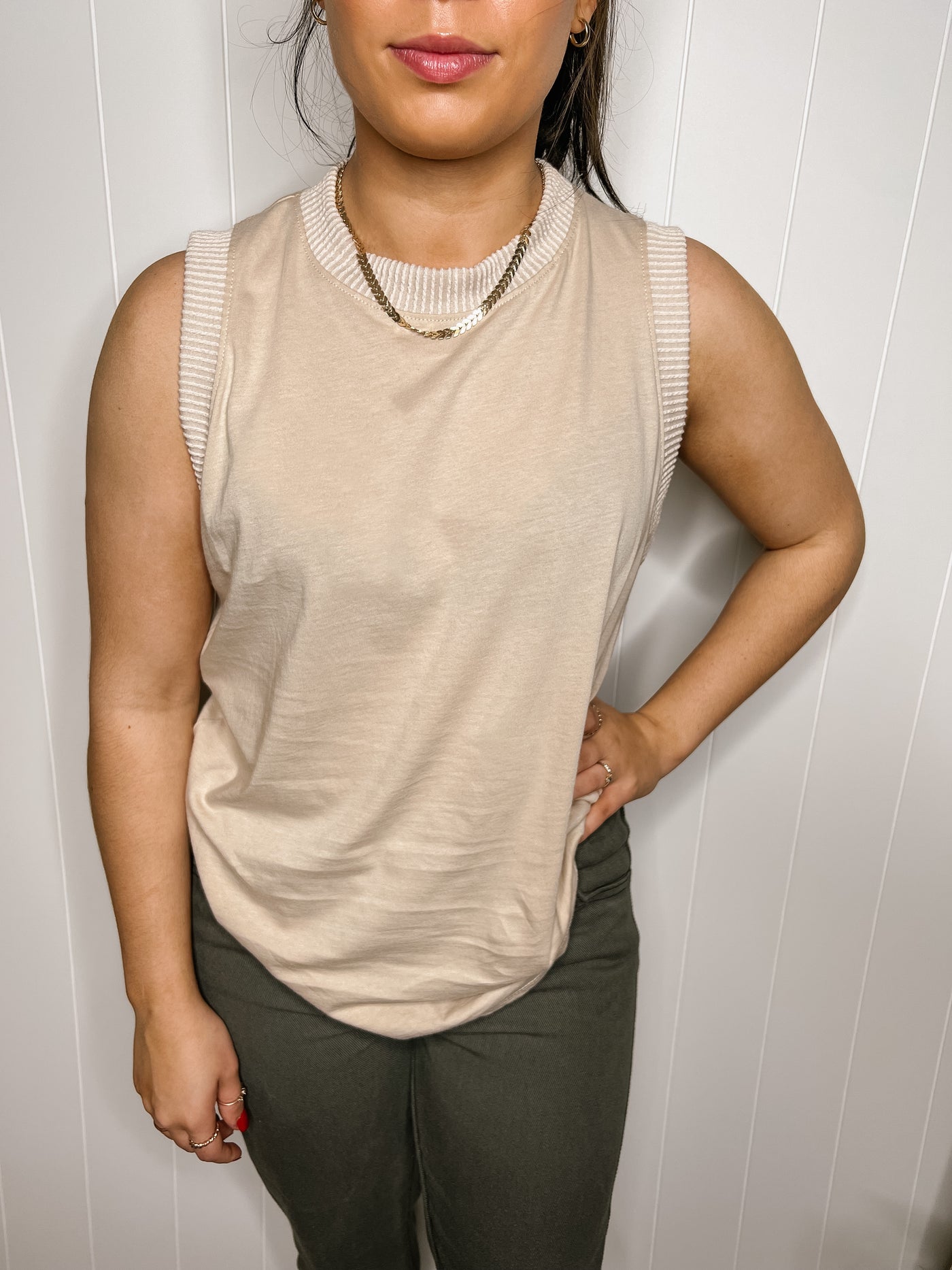 Ribbed Loose Tank