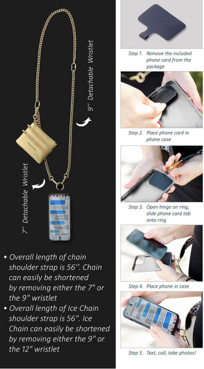 Clip & Go Chain w/ Zippered Pouch