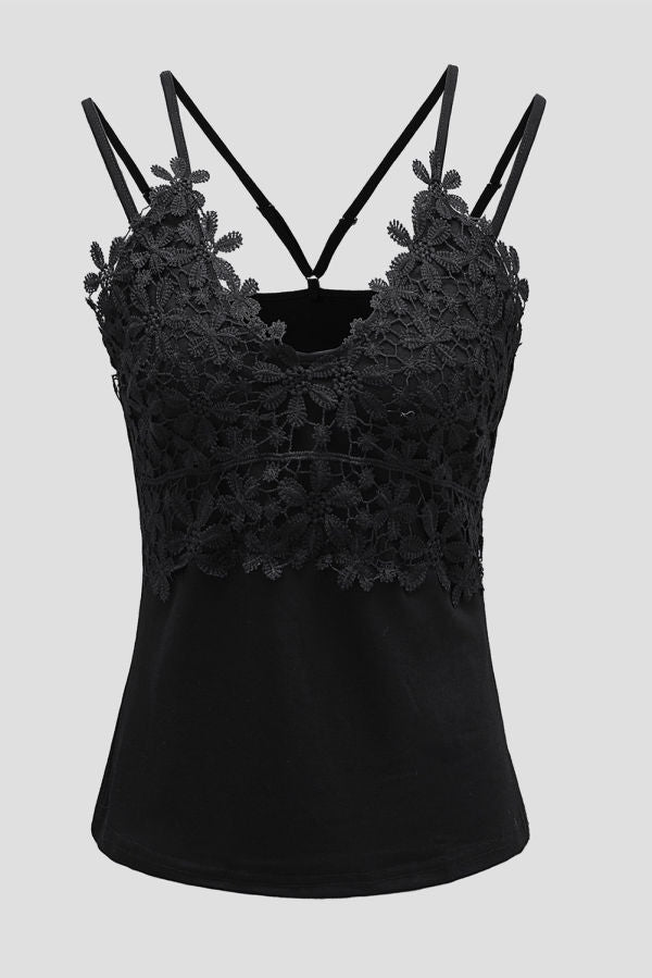 Black Lace Tank Top