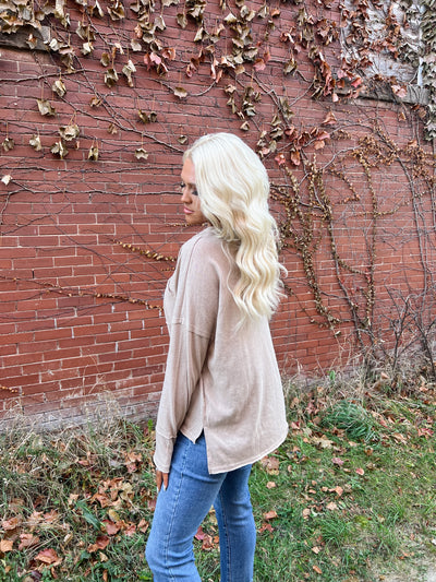 V Neck Long Sleeve Top