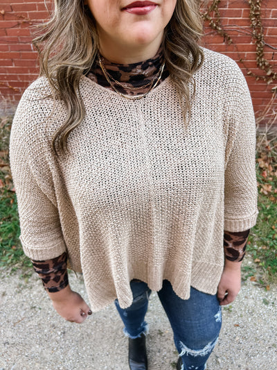 Taupe Knit Sweater